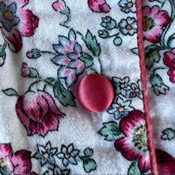 VTG Victoria’s Secret Gold Label Sleep Shirt Medium Large Pink Floral Hong Kong - Picture 7 of 12